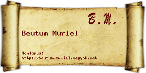 Beutum Muriel névjegykártya